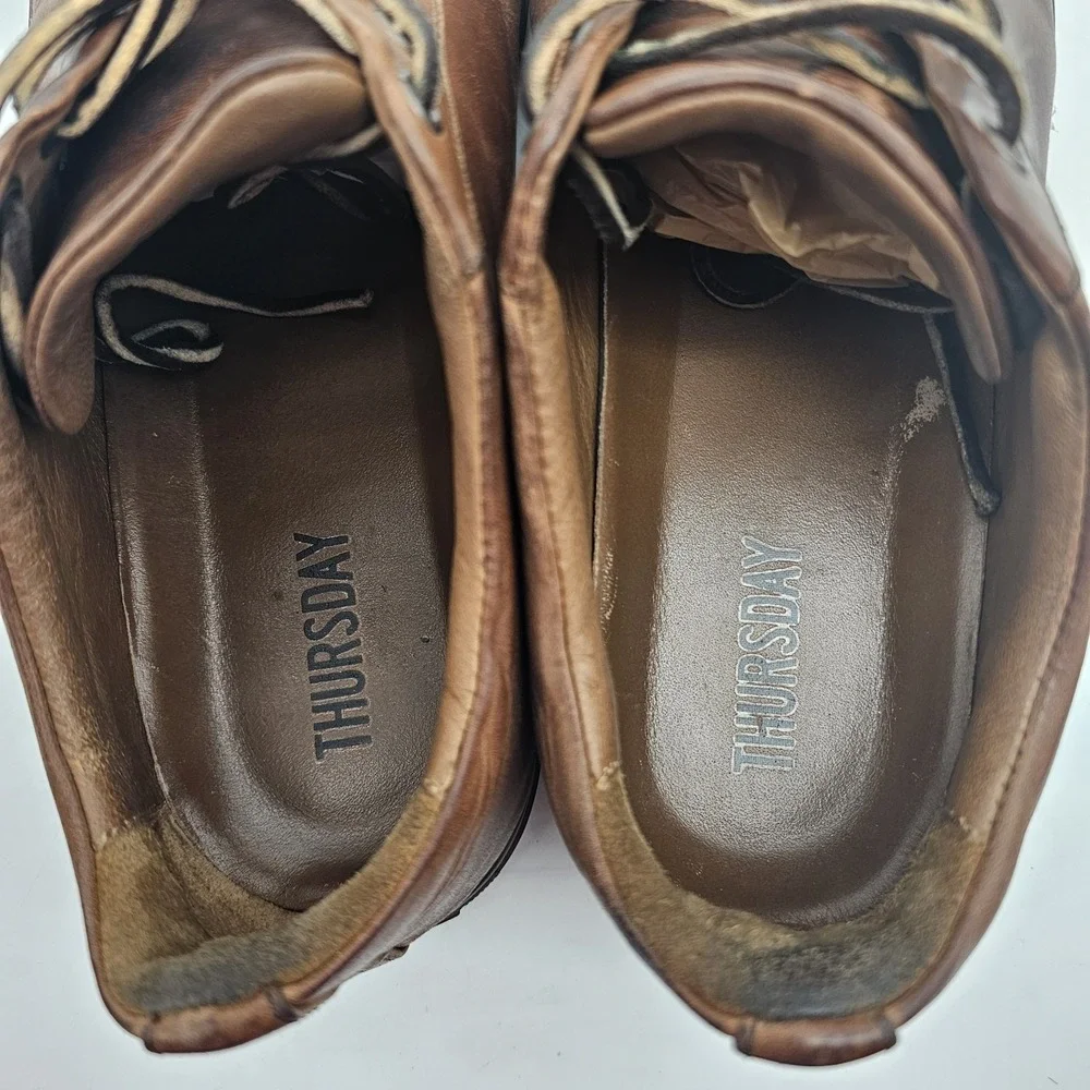 Thursday Boots Premier Low Top Shoes Mens 11 Brown Leather Lace Up Minimalist